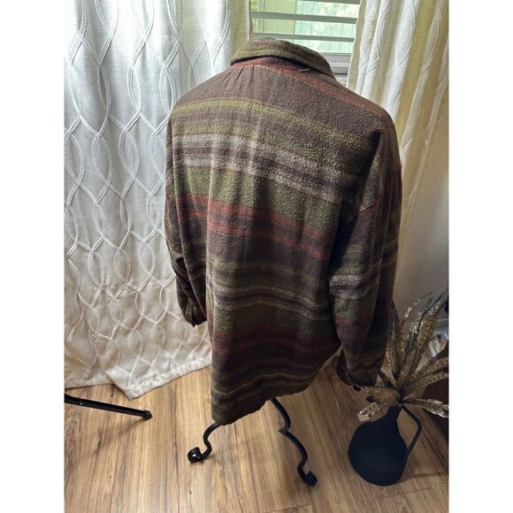 VTG Rugged Outfitters Country Mens XL Plaid Chore Jacket 100% Cotton Zip Rustic - Picture 11 of 16